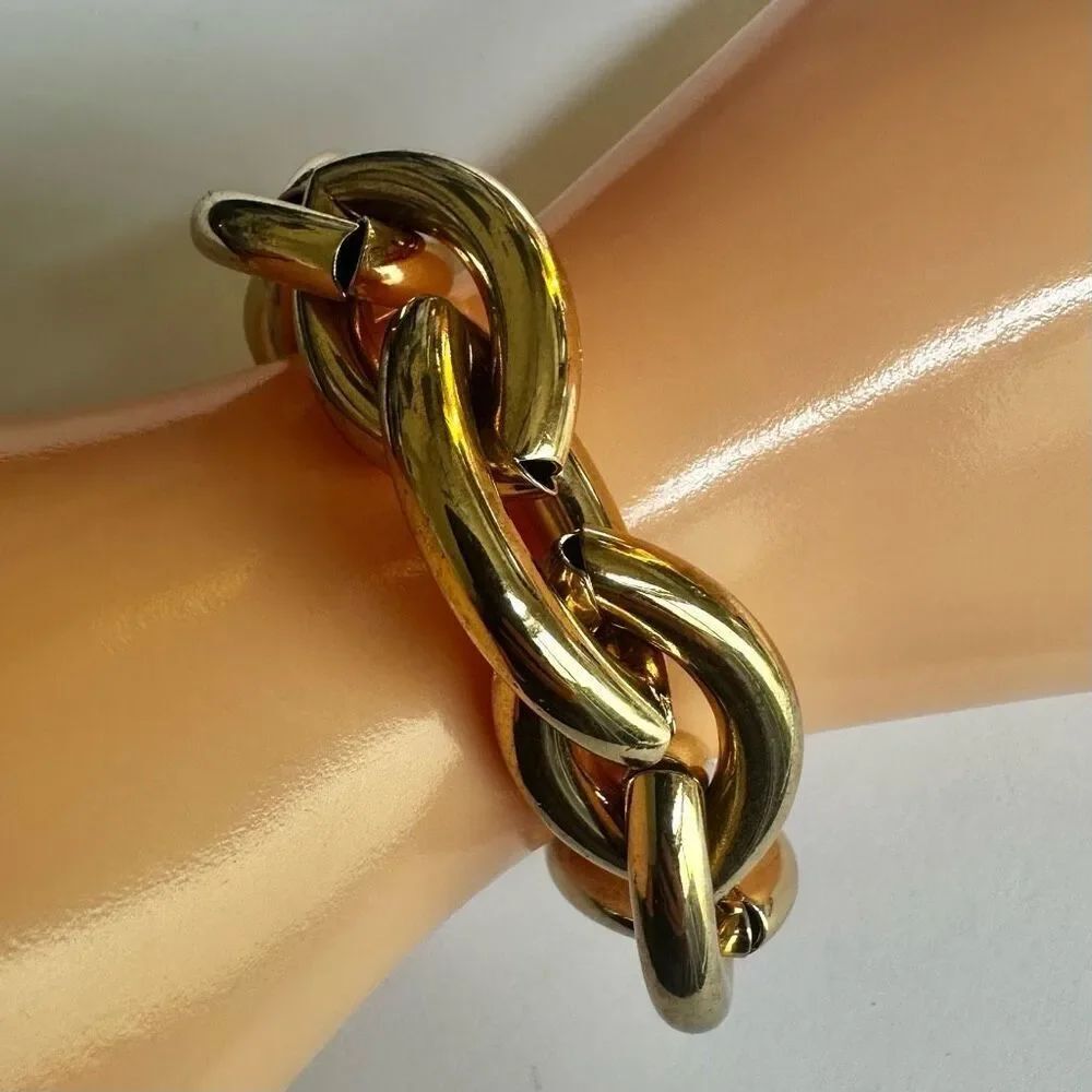 Chunky Gold-Tone Link Bracelet